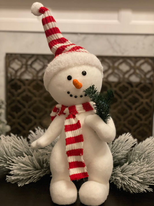19" Snowman with red and white hat.
