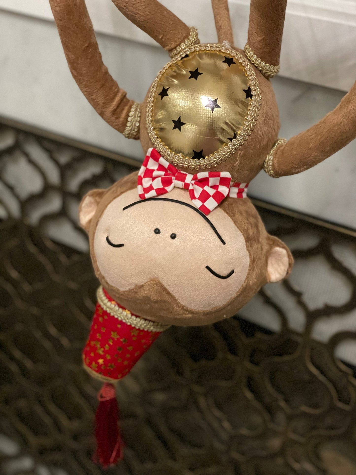 24"x13"Monkey upsidedown ornament