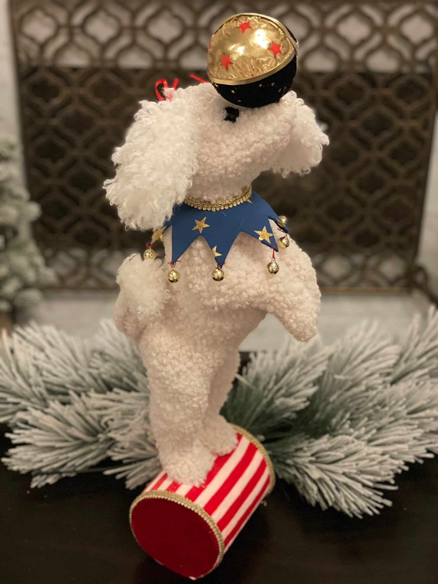 26" dog tabletop. Circus. Christmas. Party animal.