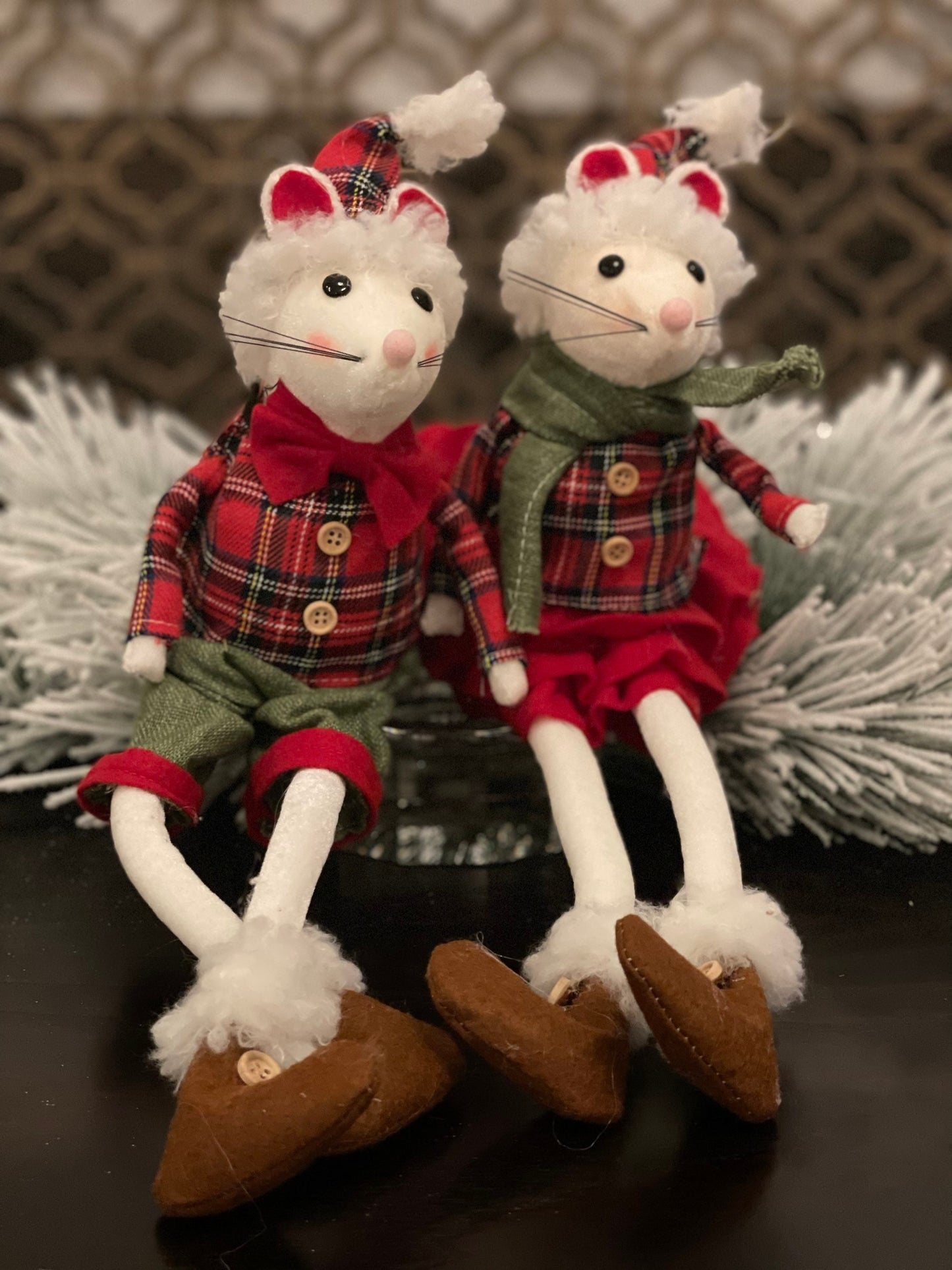 17.75" Mouse girl and boy. Set of 2.