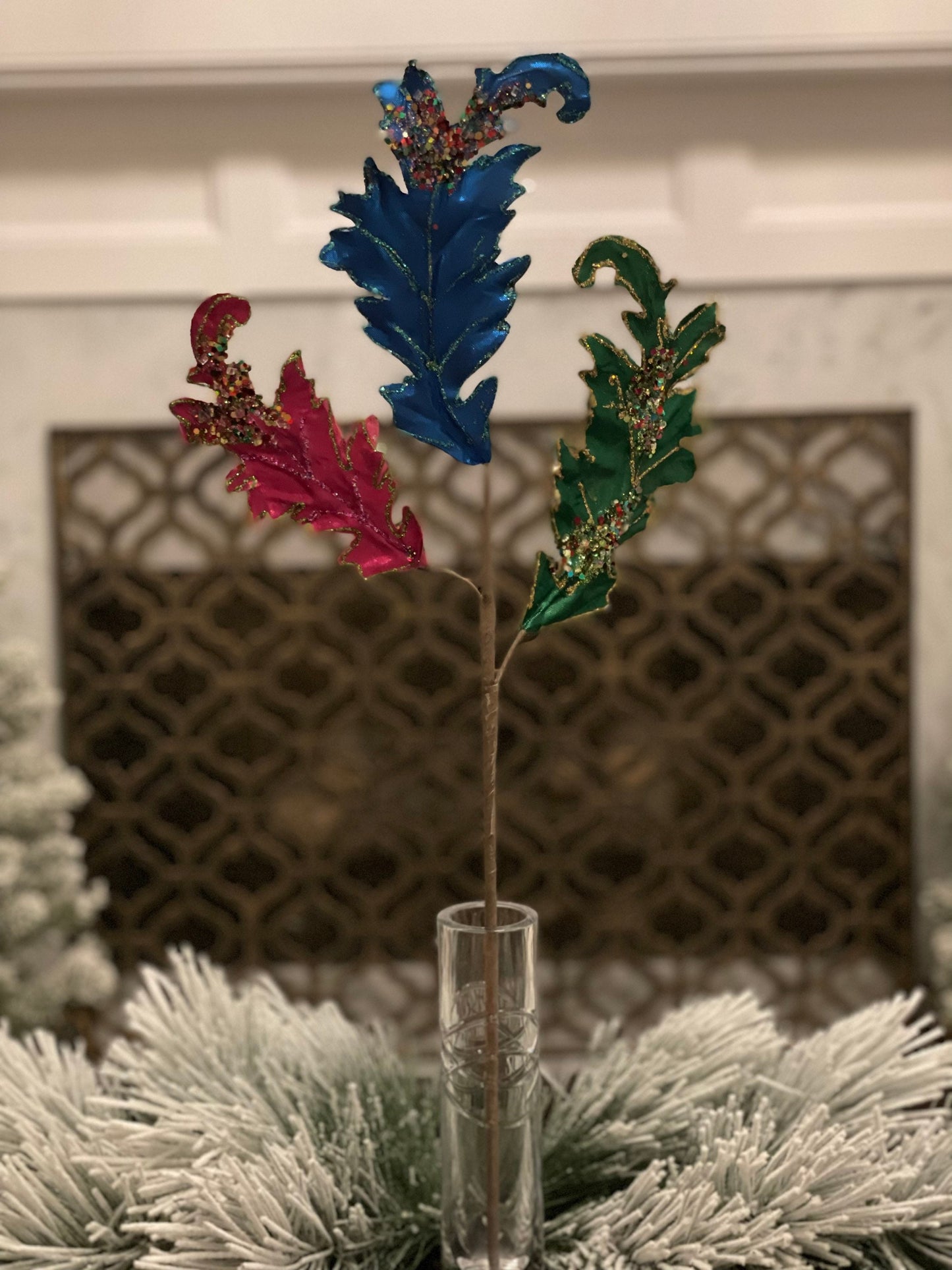 Acanthus leaf multicolor. Mardi Gras