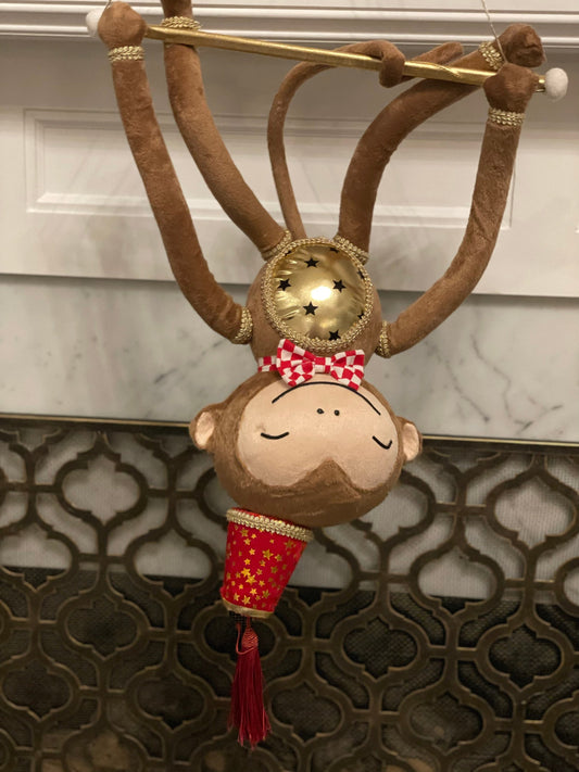 24"x13"Monkey upsidedown ornament