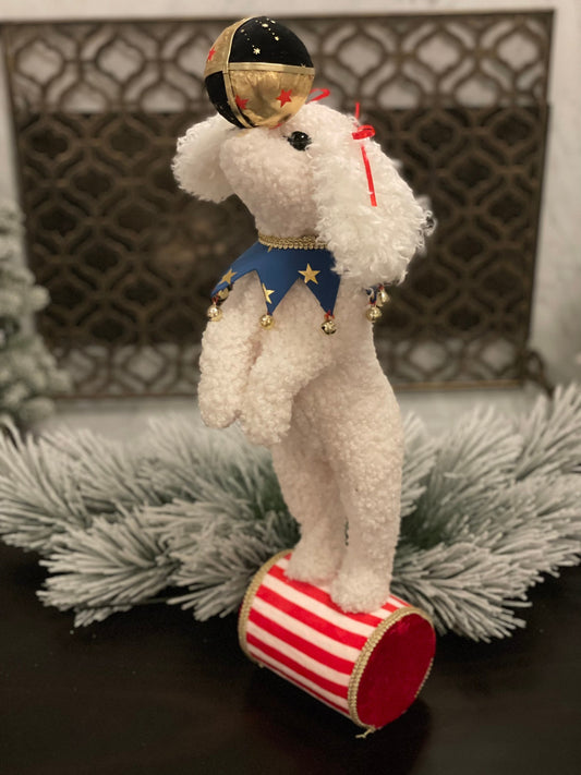 26" dog tabletop. Circus. Christmas. Party animal.