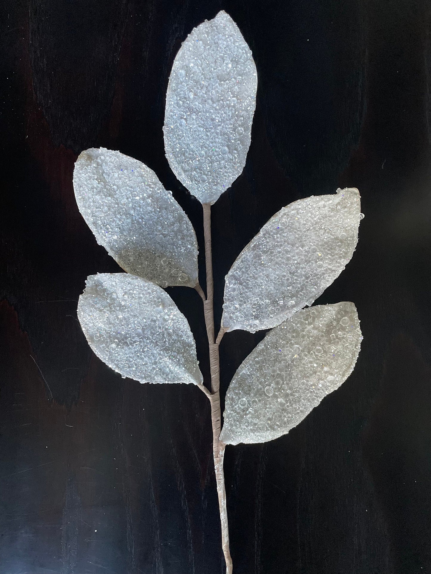 30.5” Magnolia icy gray spray. Beaded. Beautiful!