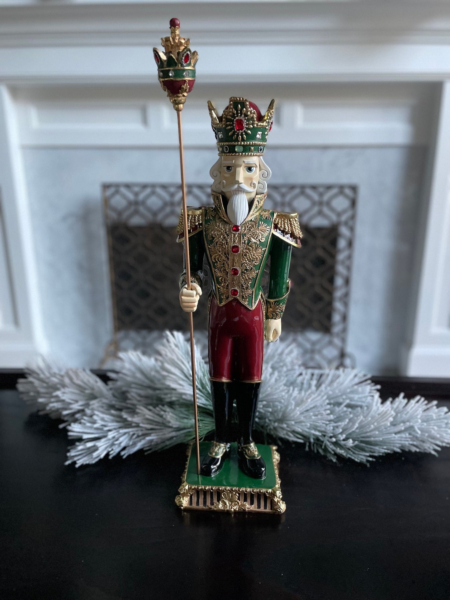 24” Nutcracker Royal jeweled, resin.