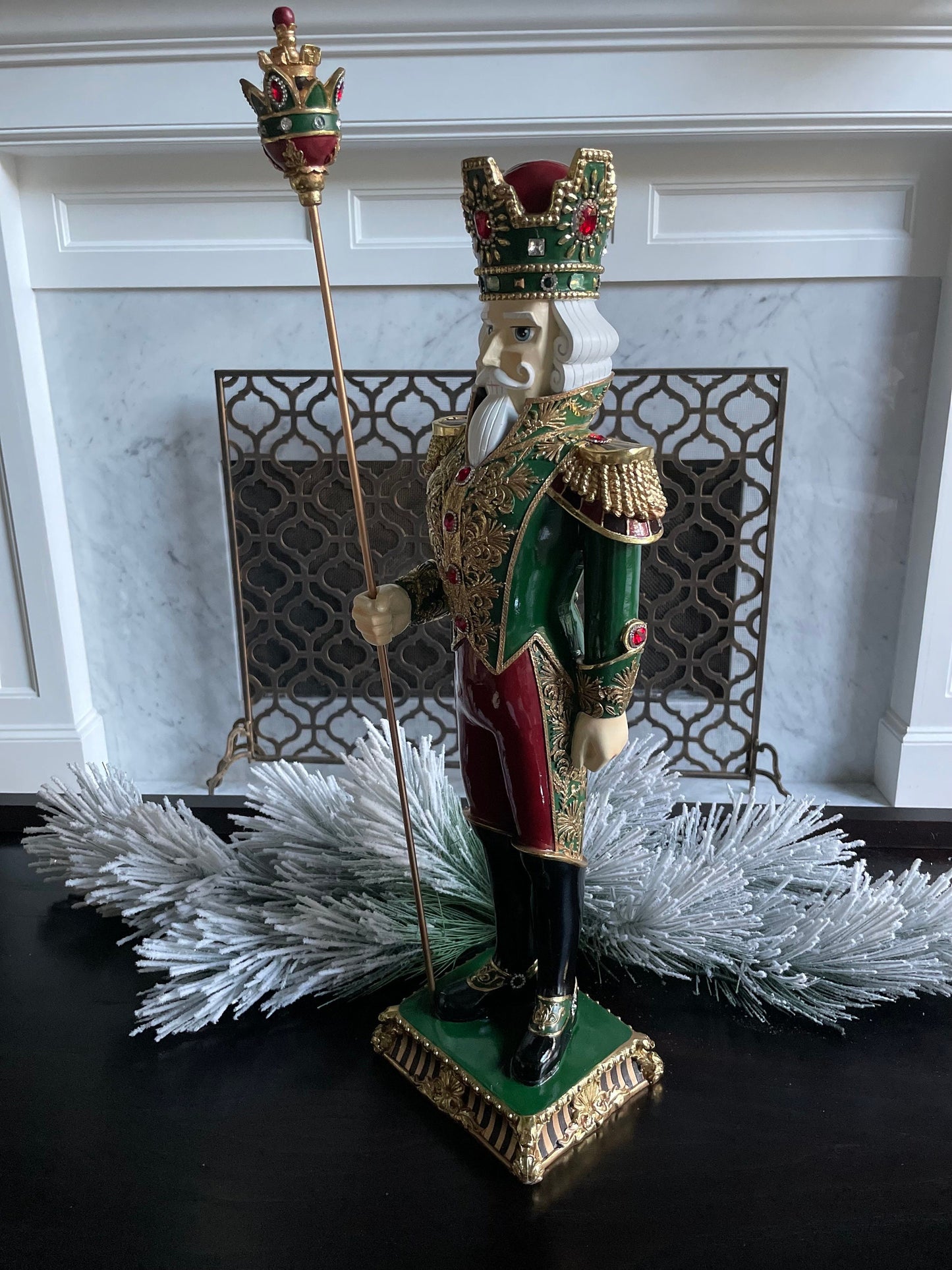 24” Nutcracker Royal jeweled, resin.