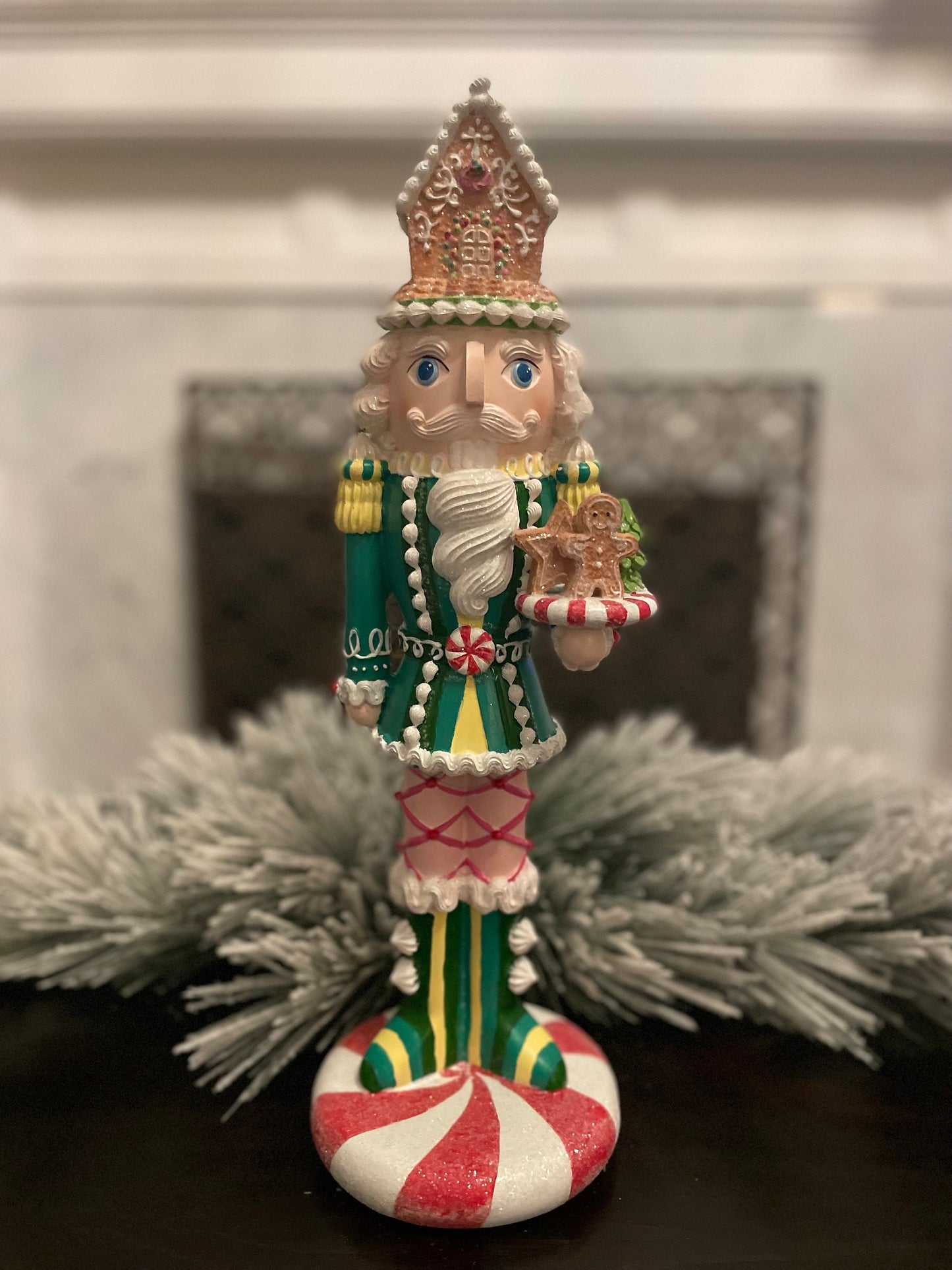 18” Nutcracker candy, resin.