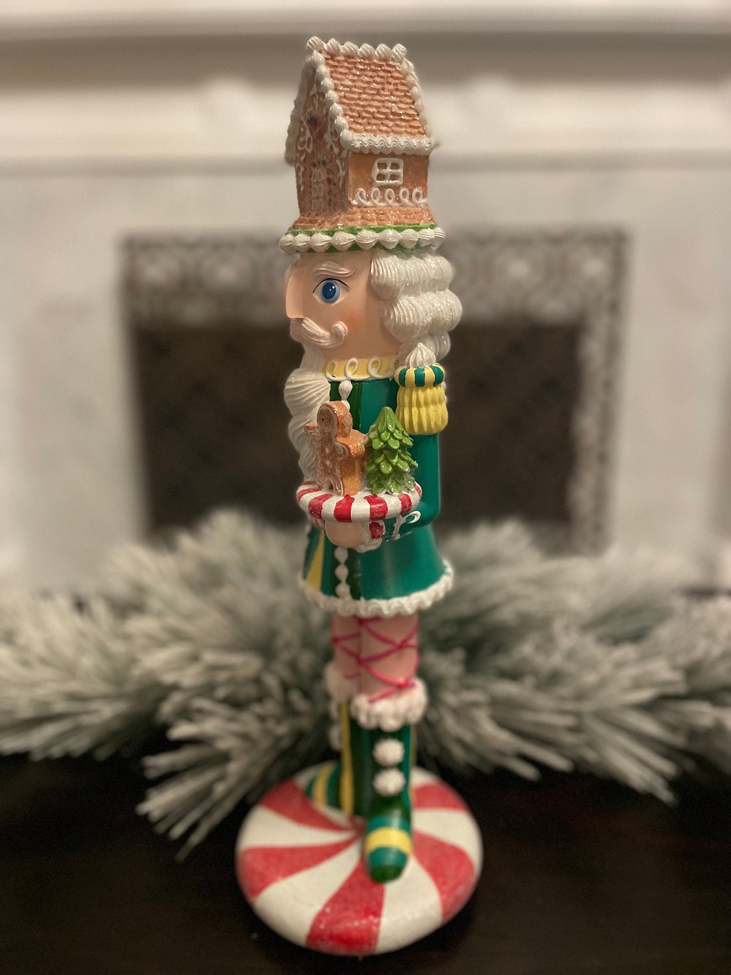 18” Nutcracker candy, resin.