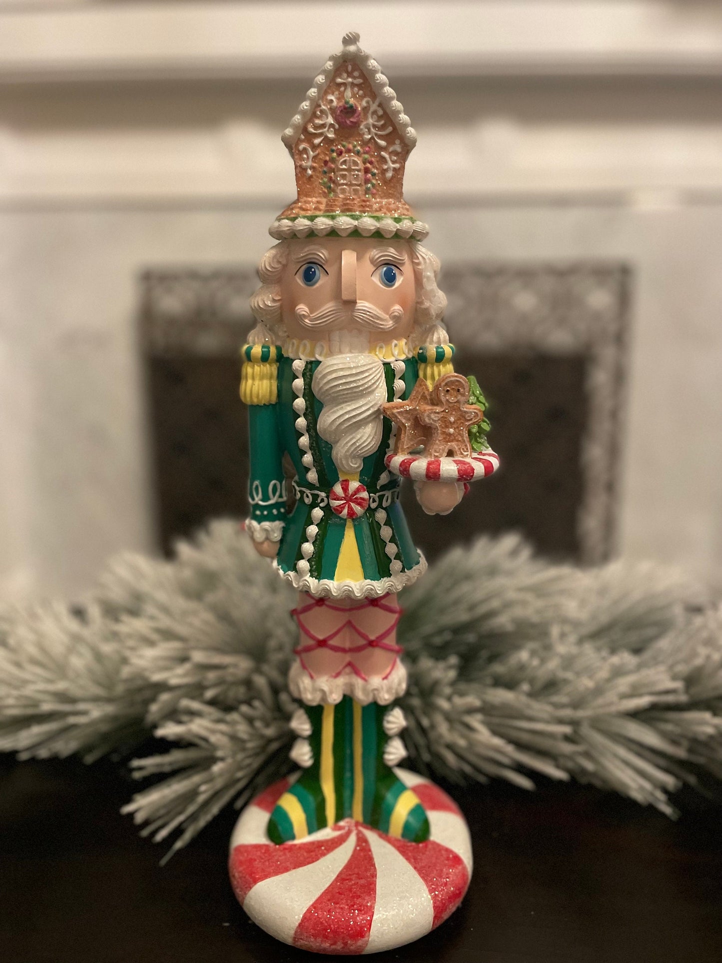 18” Nutcracker candy, resin.