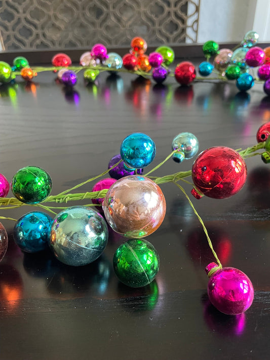 6’ Multicolor ball garland