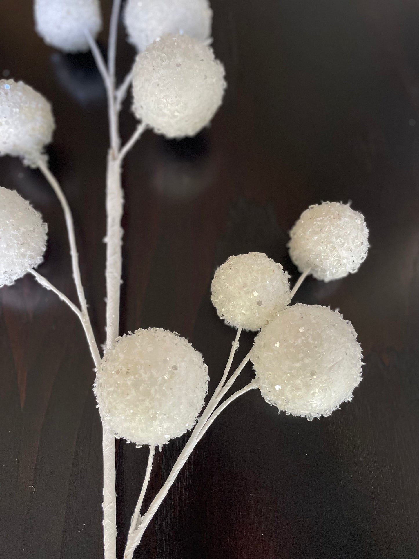 26.5” Glitter snowball spray.