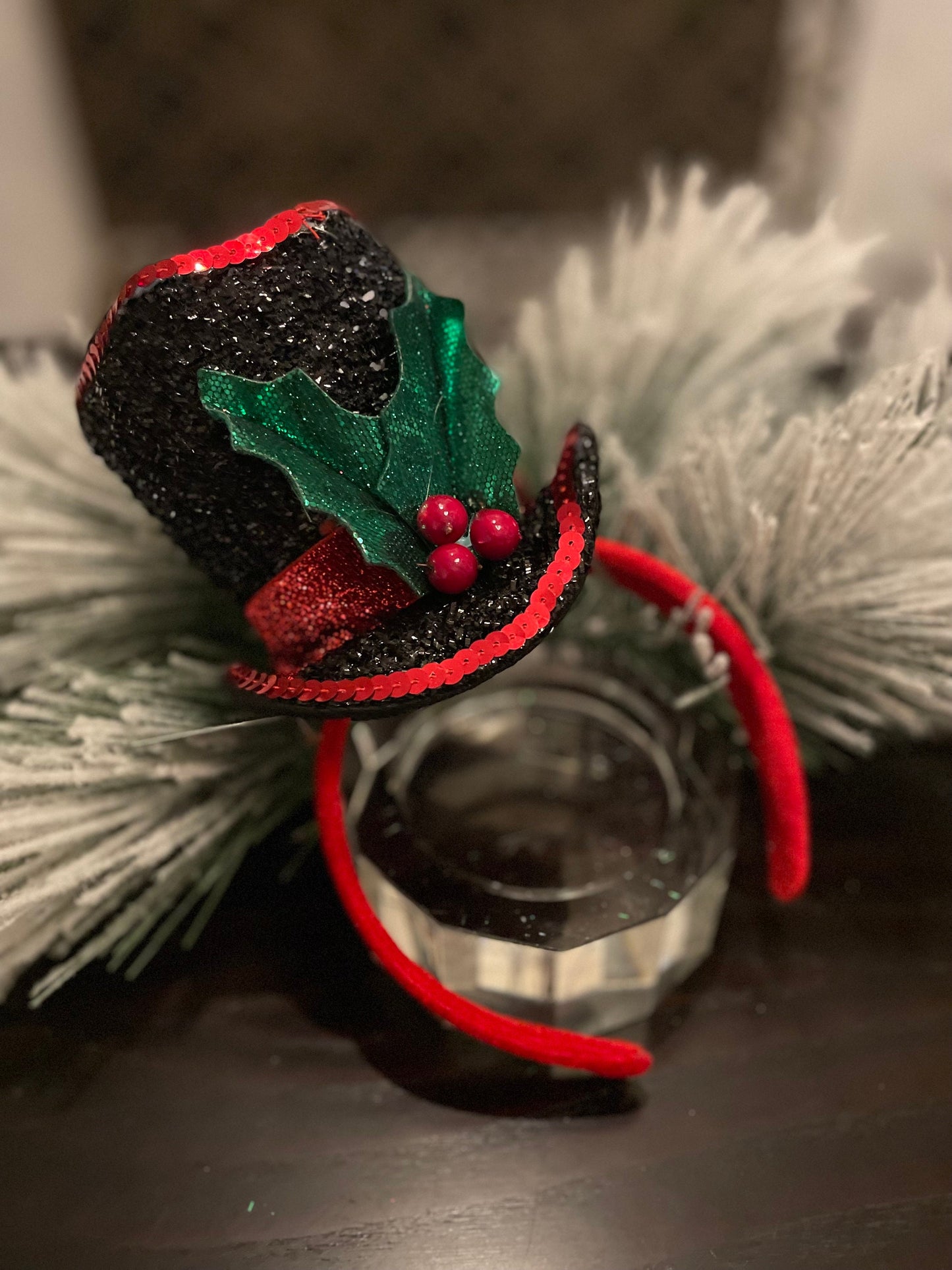 9.25" Snowman top hat headband. Kids.