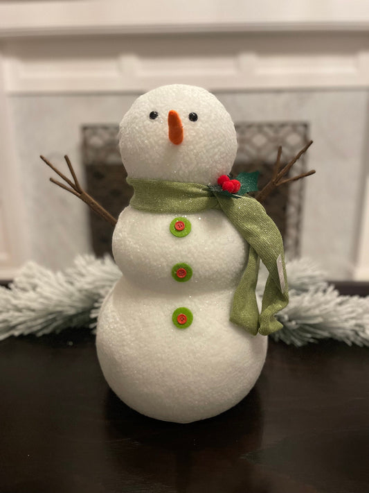 18” Snowman. Tabletop ornament.
