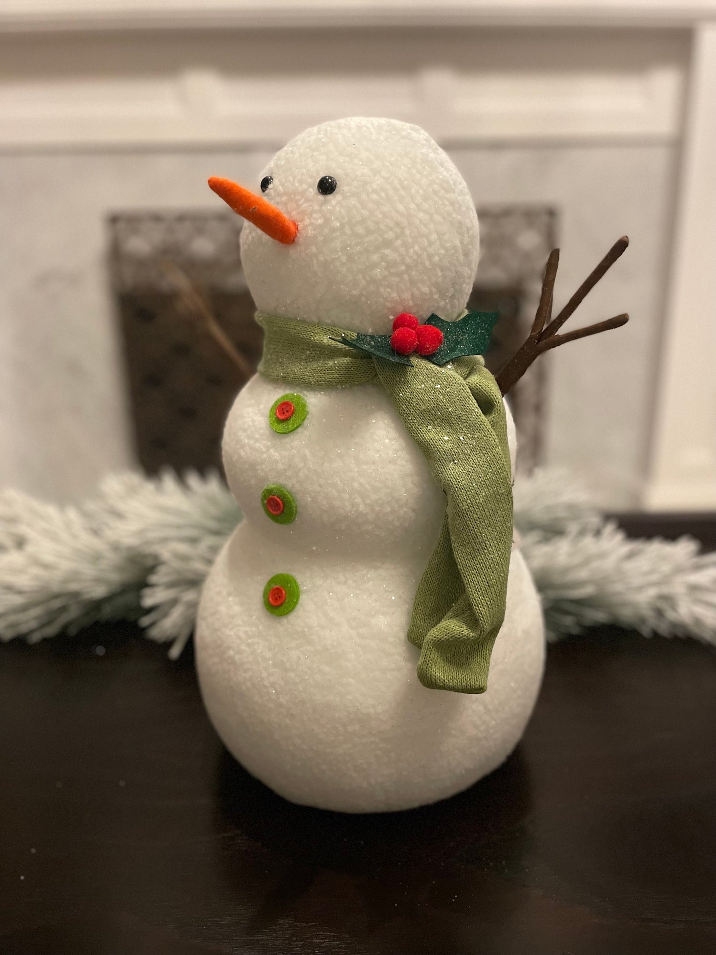18” Snowman. Tabletop ornament.