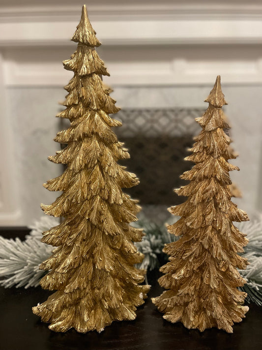 22.25” Gold trees. set of 2.*
