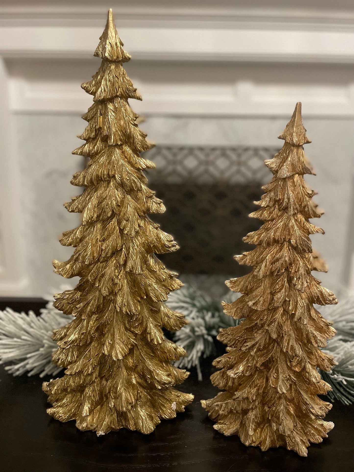22.25” Gold trees. set of 2.*