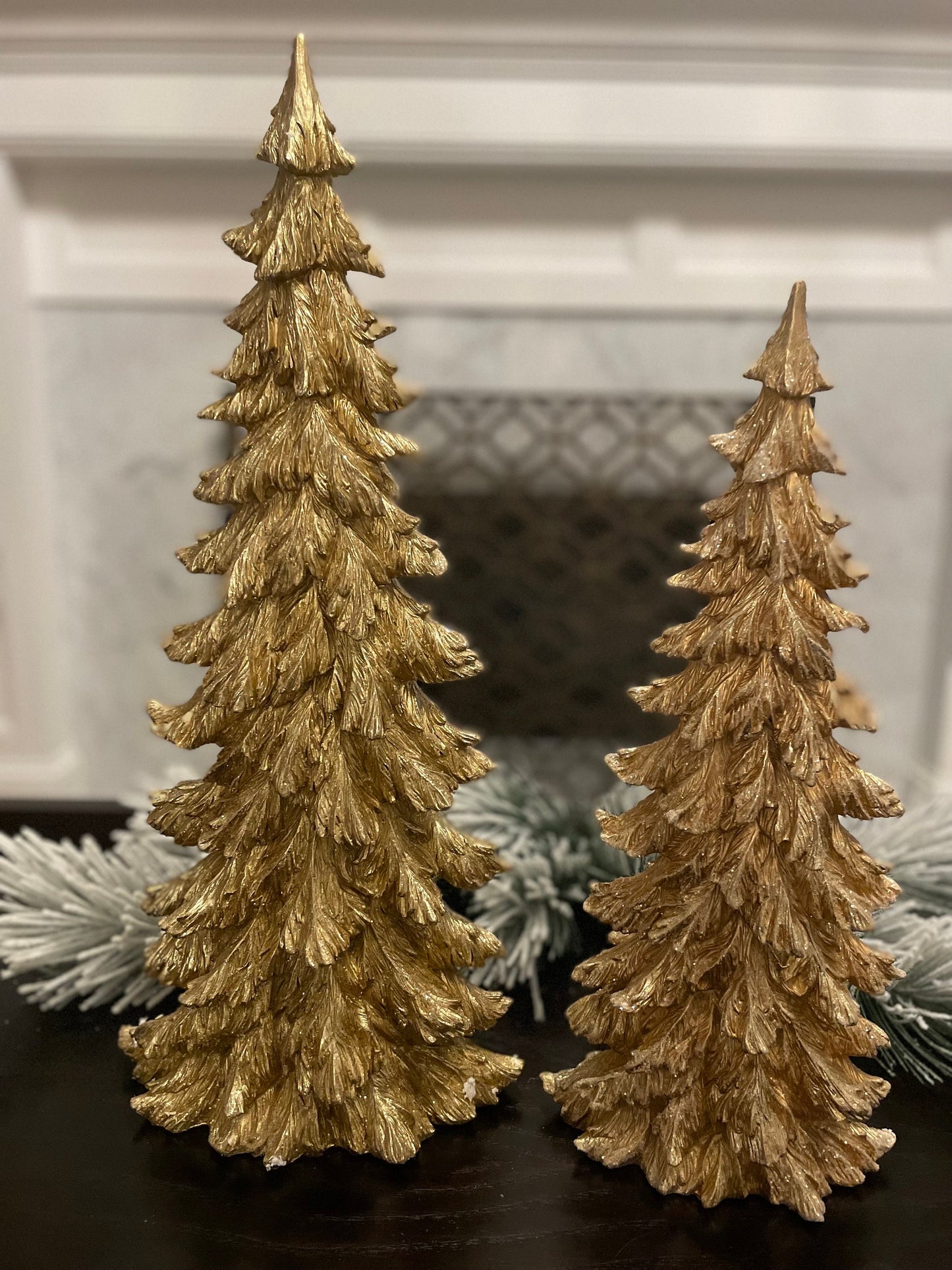 22.25” Gold trees. set of 2.*