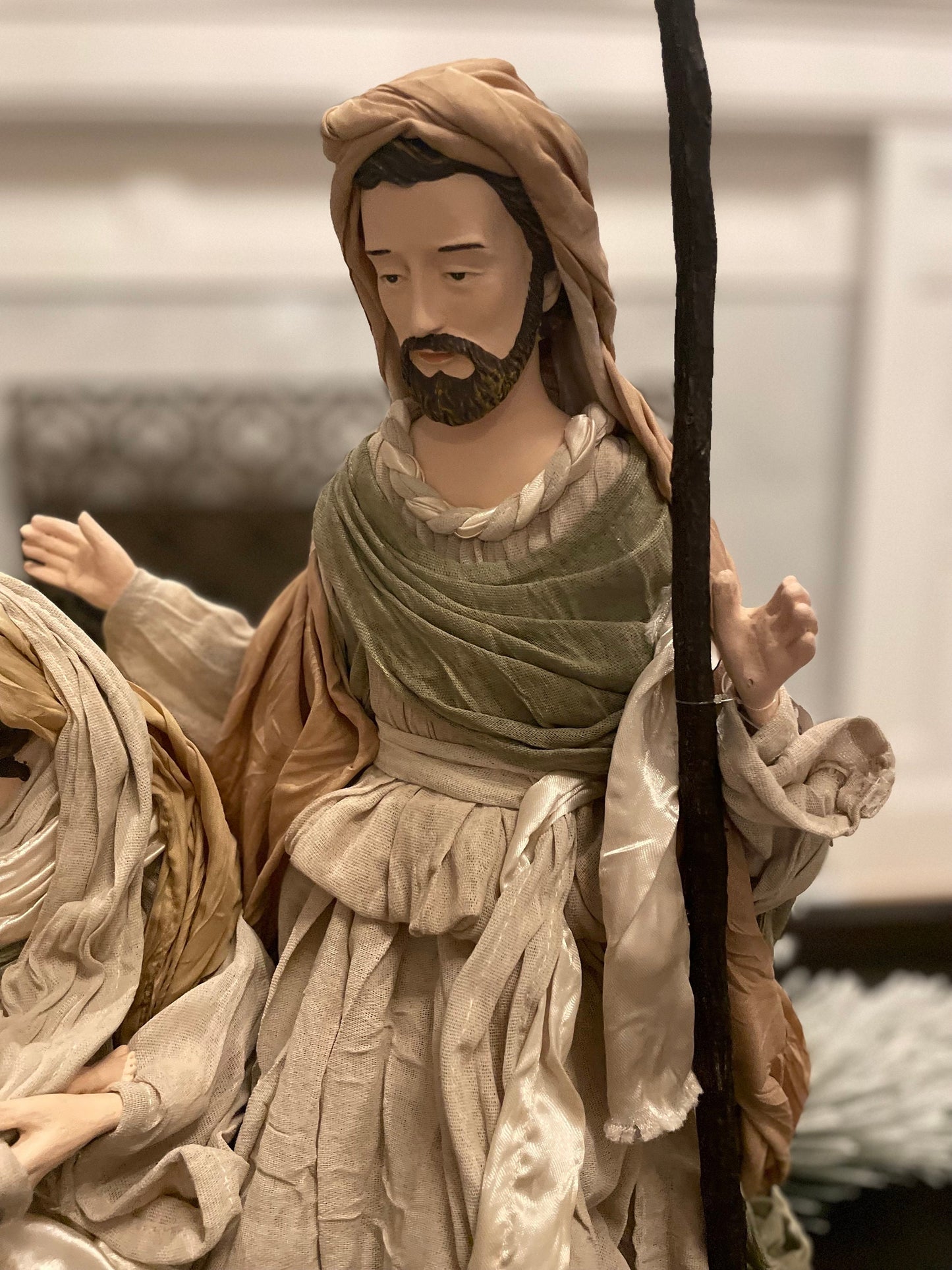 19.5" Holly Family. Fabric. Neutral.