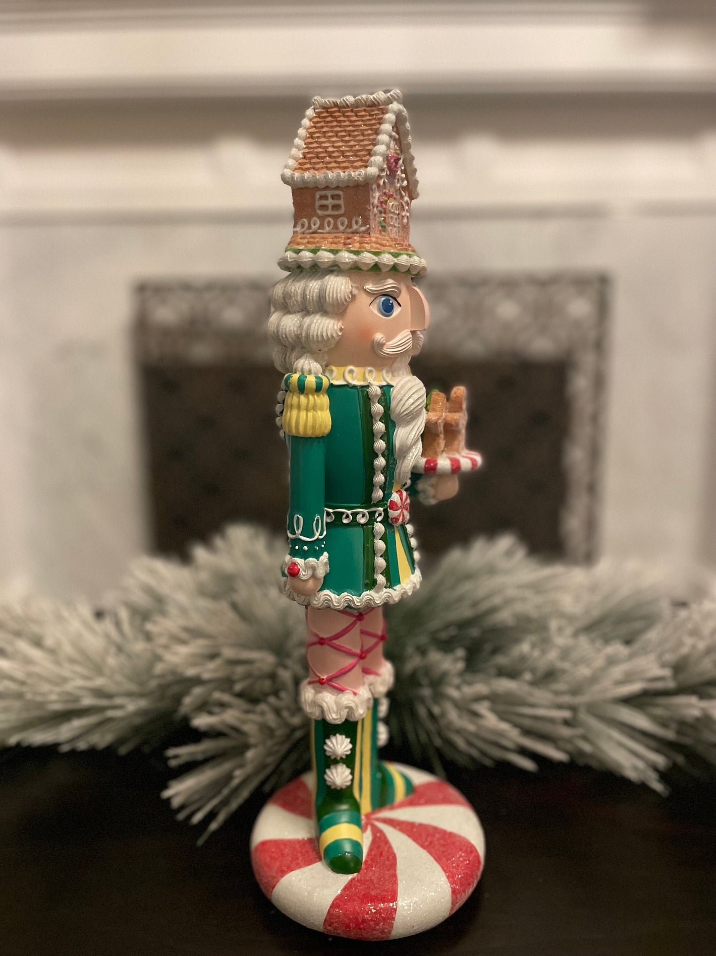 18” Nutcracker candy, resin.