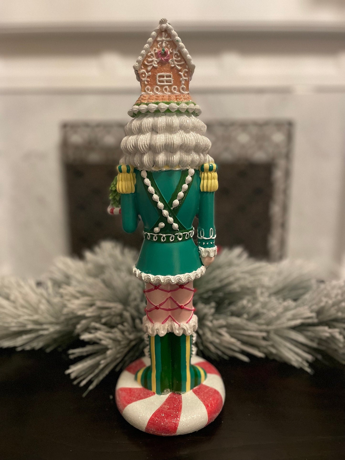 18” Nutcracker candy, resin.