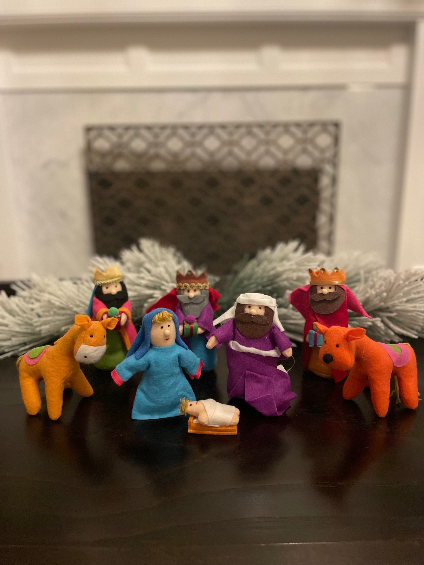 6" Nativity set. Fabric.