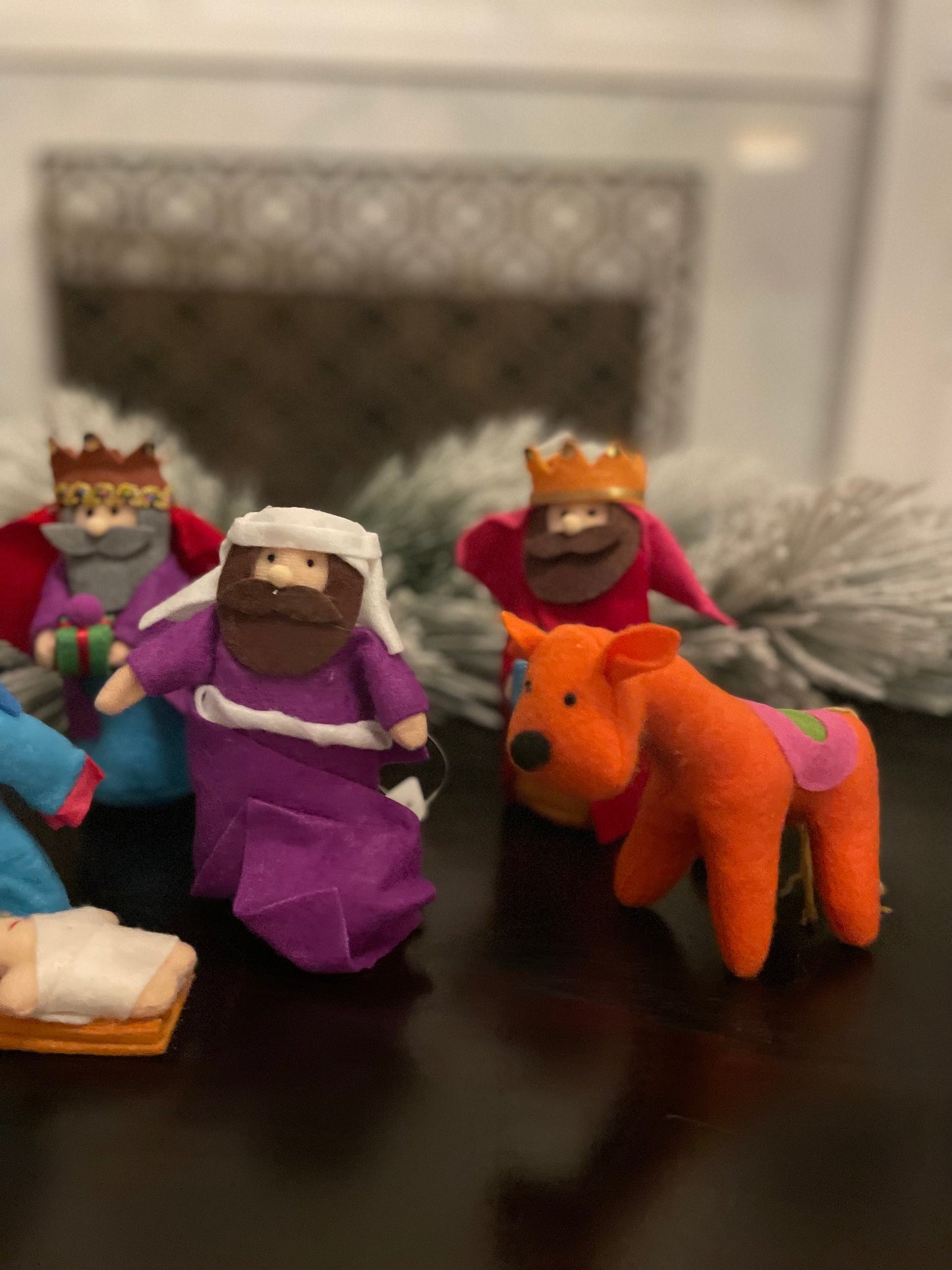 6" Nativity set. Fabric.