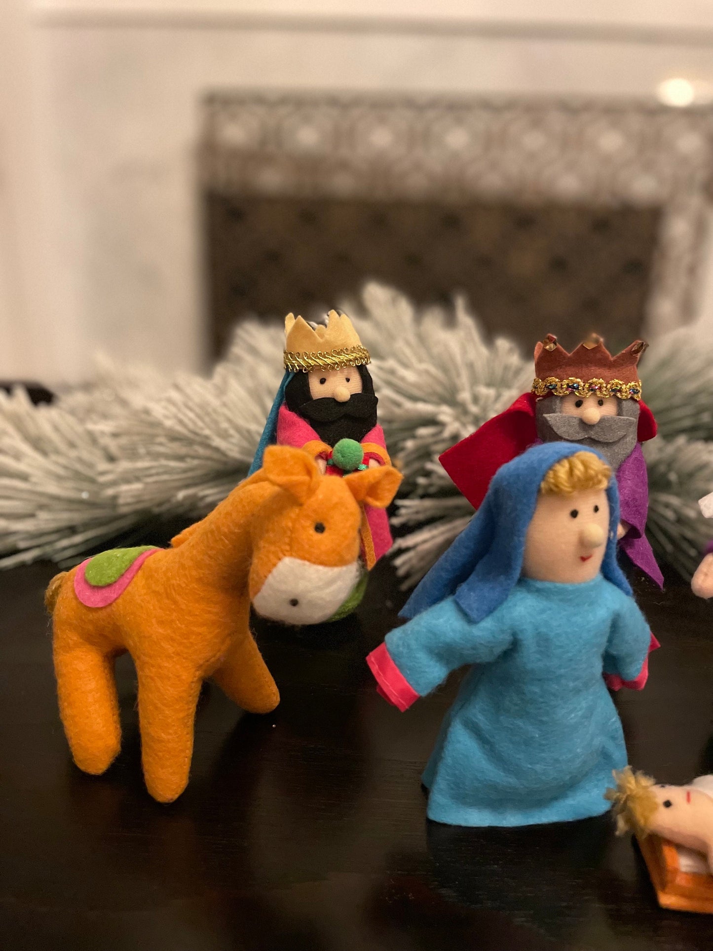 6" Nativity set. Fabric.