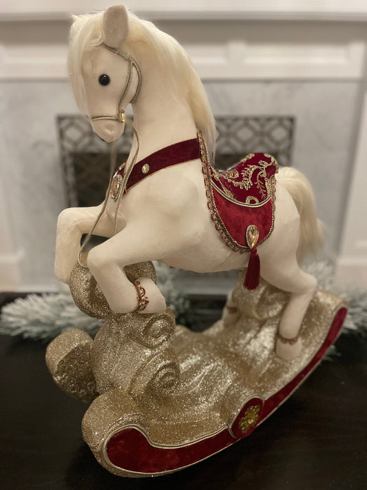 24”Hx 20” L. Jeweled Rocking horse. Mark Roberts.