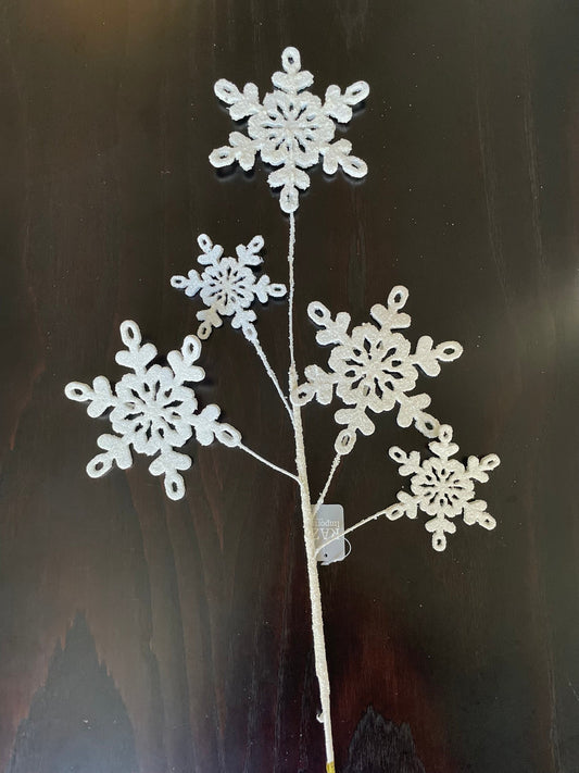 28.25" snowflake spray white*