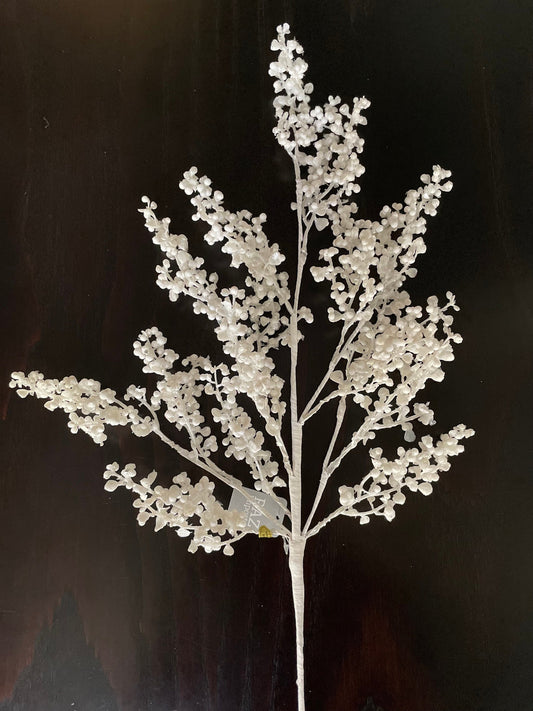 29” Snowy white berry spray.