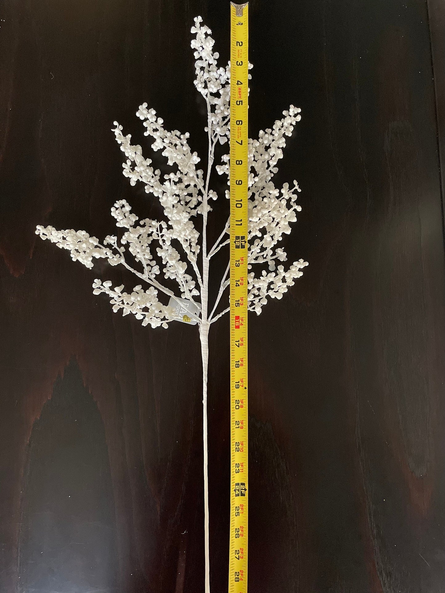 29” Snowy white berry spray.