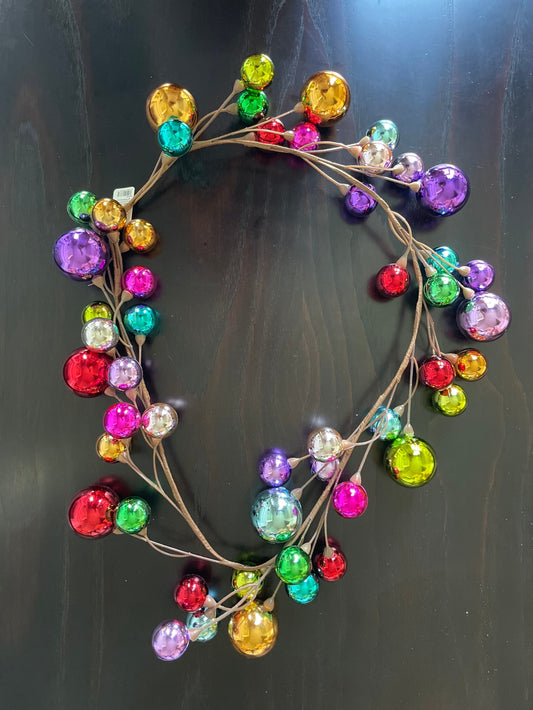 4’ Multicolor ball garland