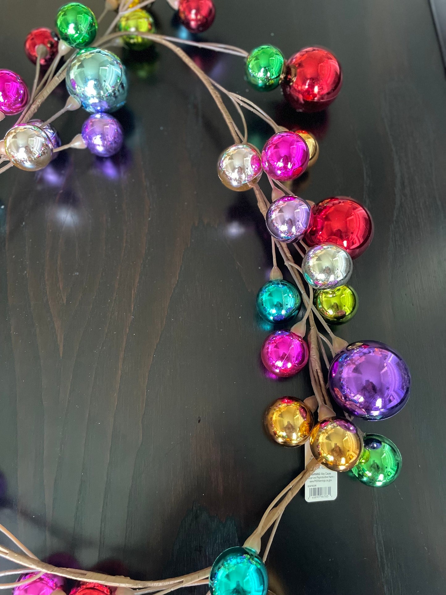 4’ Multicolor ball garland