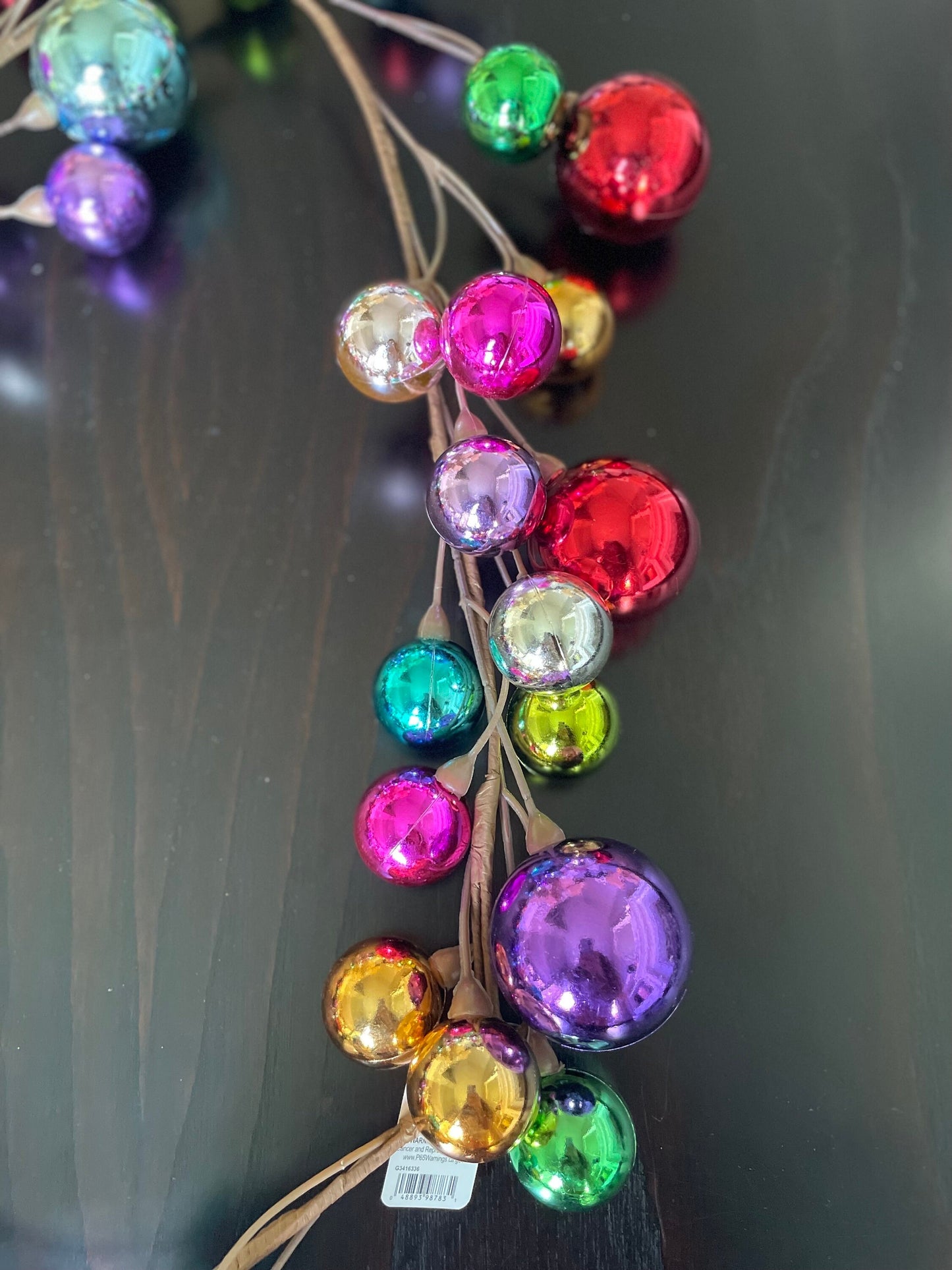 4’ Multicolor ball garland