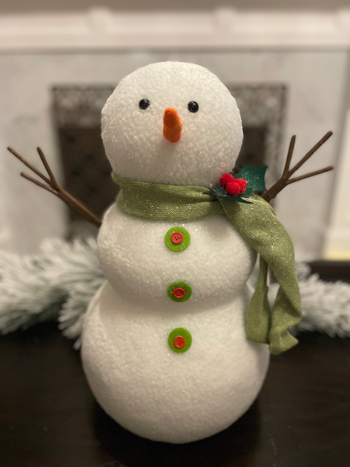 18” Snowman. Tabletop ornament.
