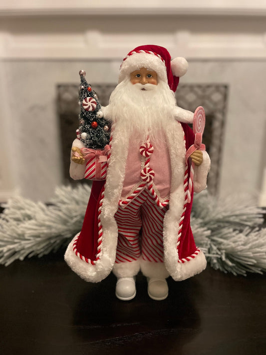 18" Peppermint Swirl Santa.