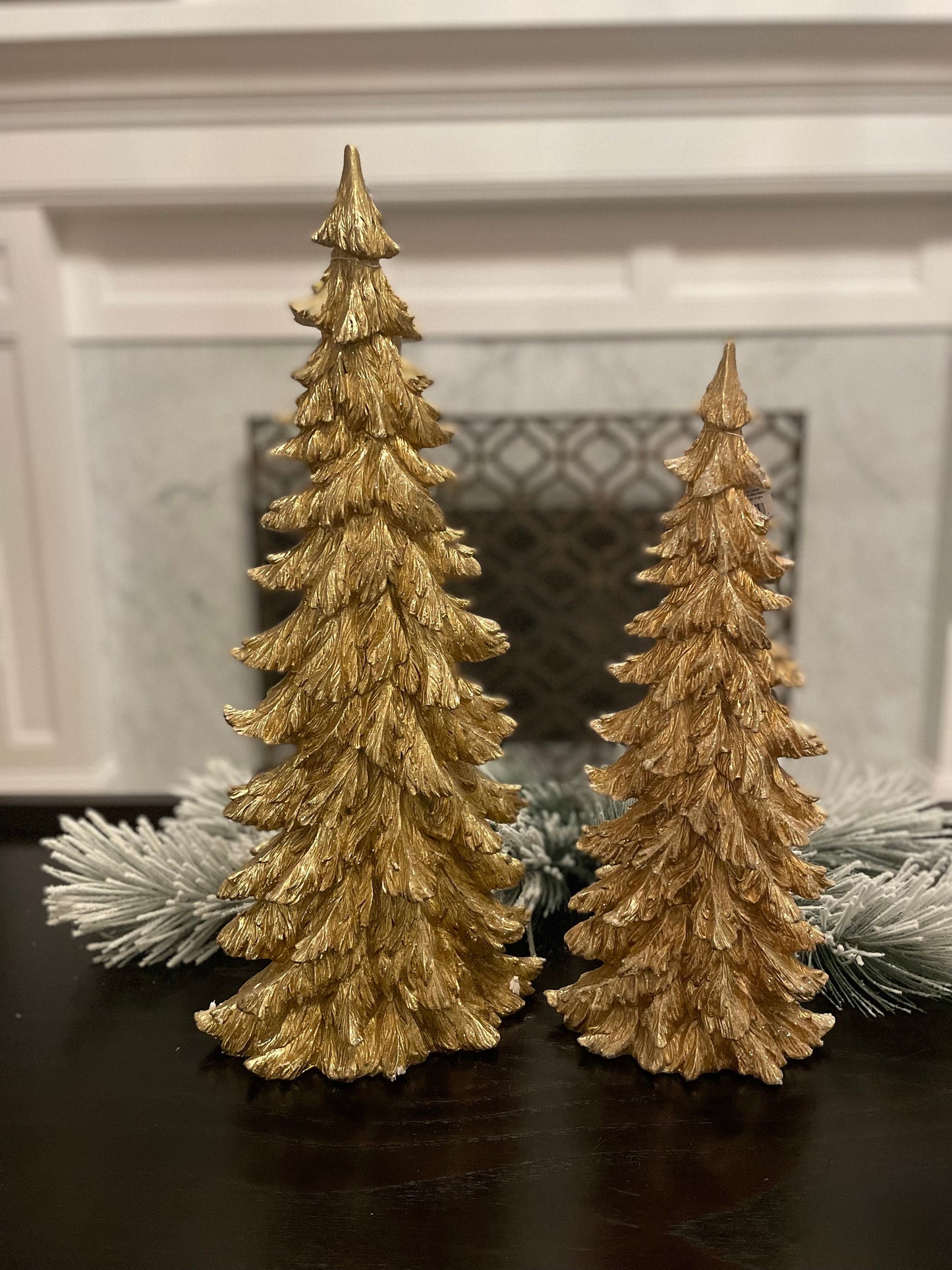 22.25” Gold trees. set of 2.*