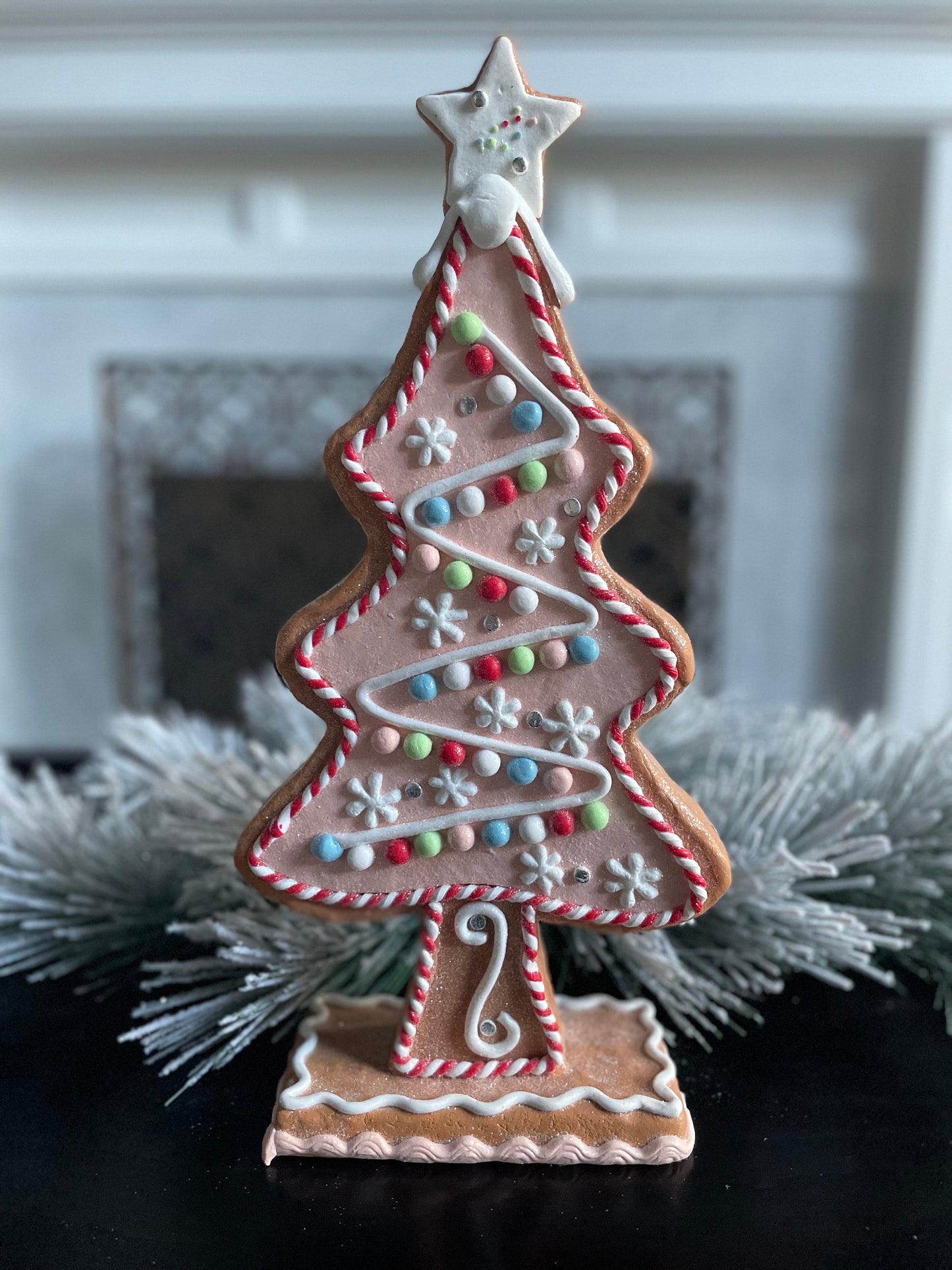 17” Candy Christmas tree. Christmas. Claydough. Pink.