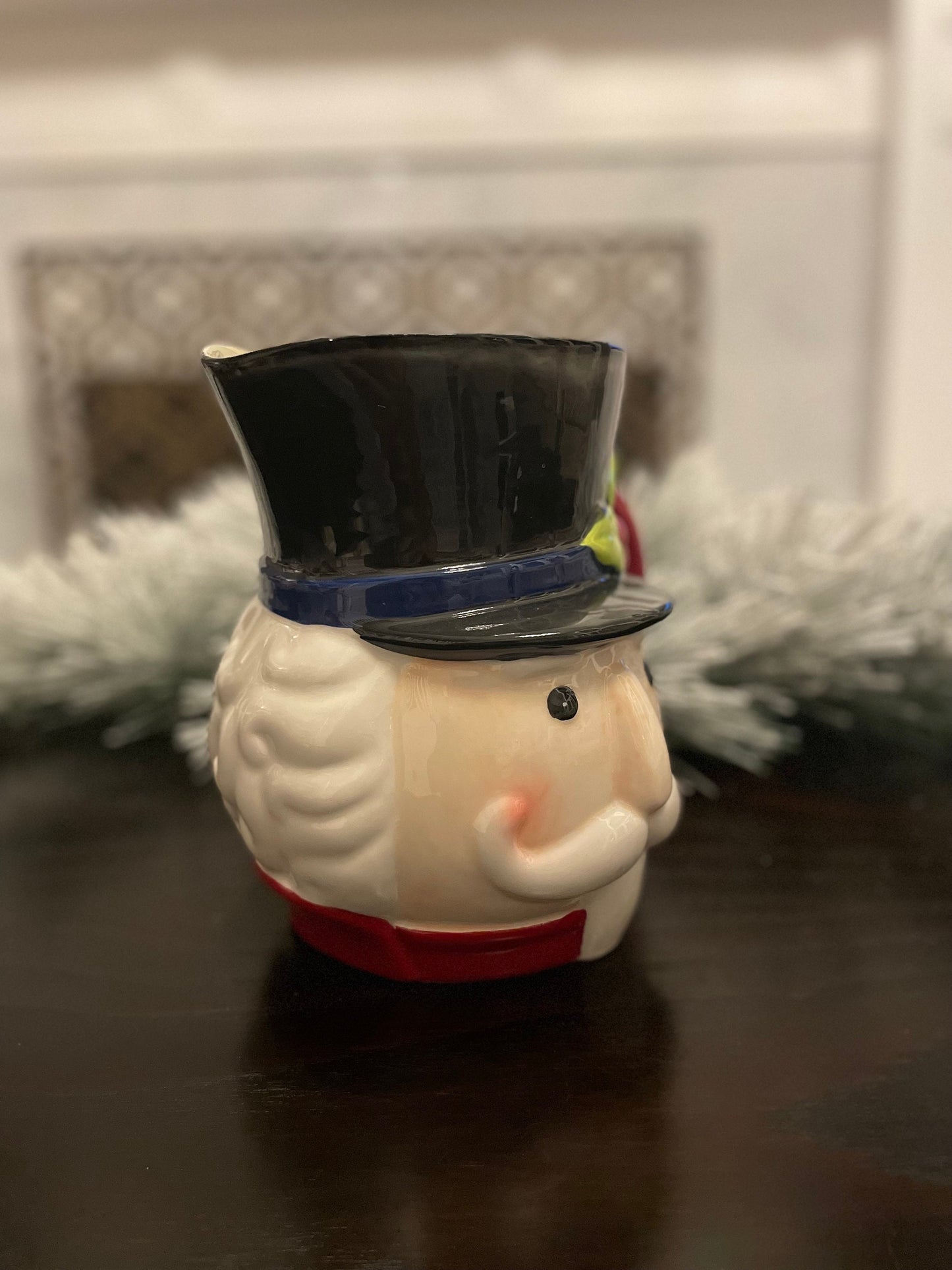 9”h x 9”w. Nutcracker dolomite jar.