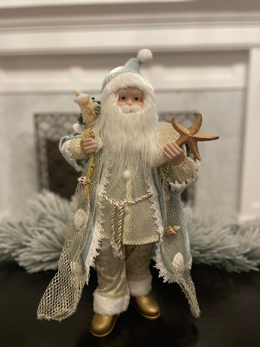 18" H. Sea Santa. Ocean Santa. Beach Santa.