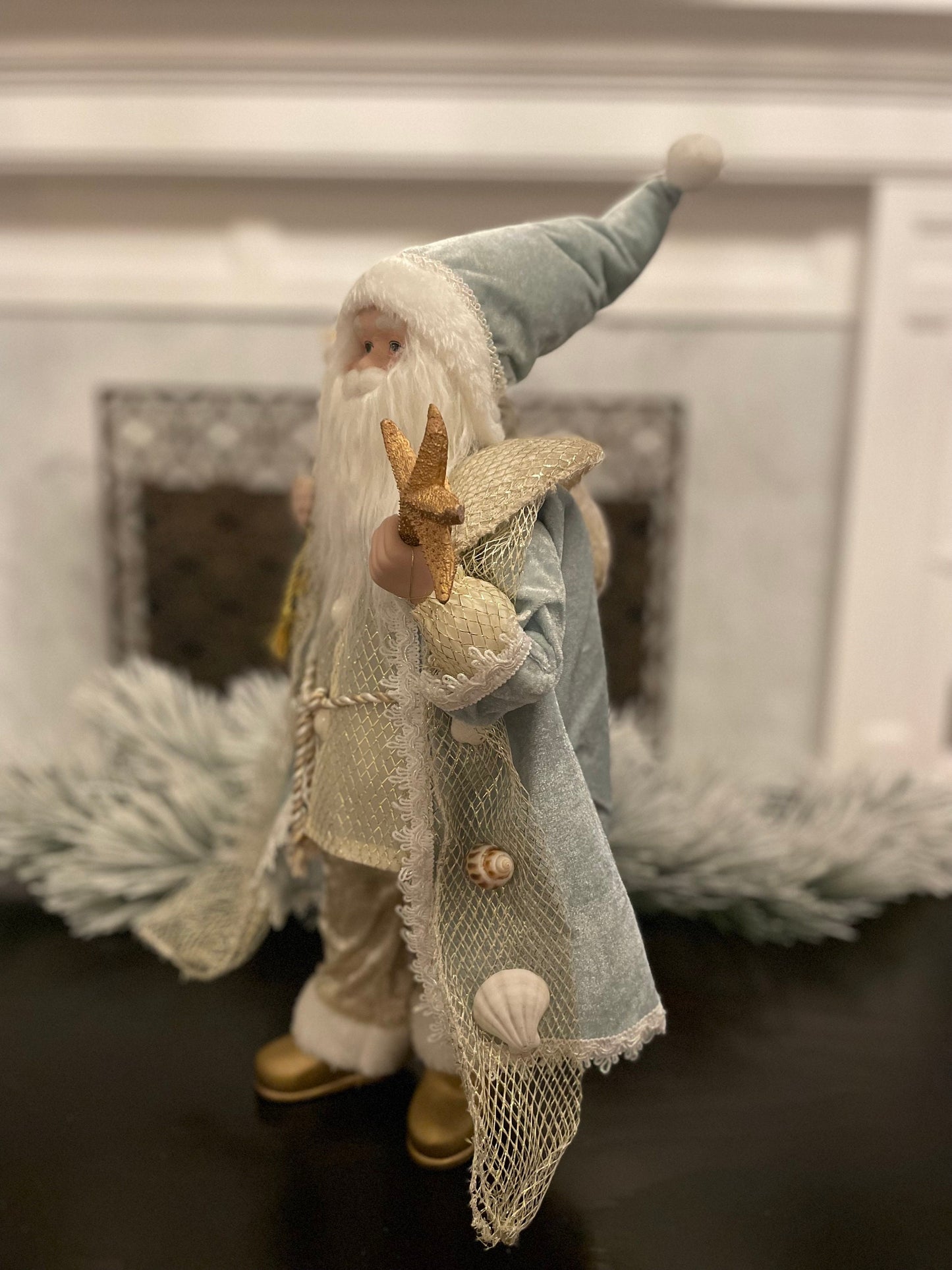 18" H. Sea Santa. Ocean Santa. Beach Santa.