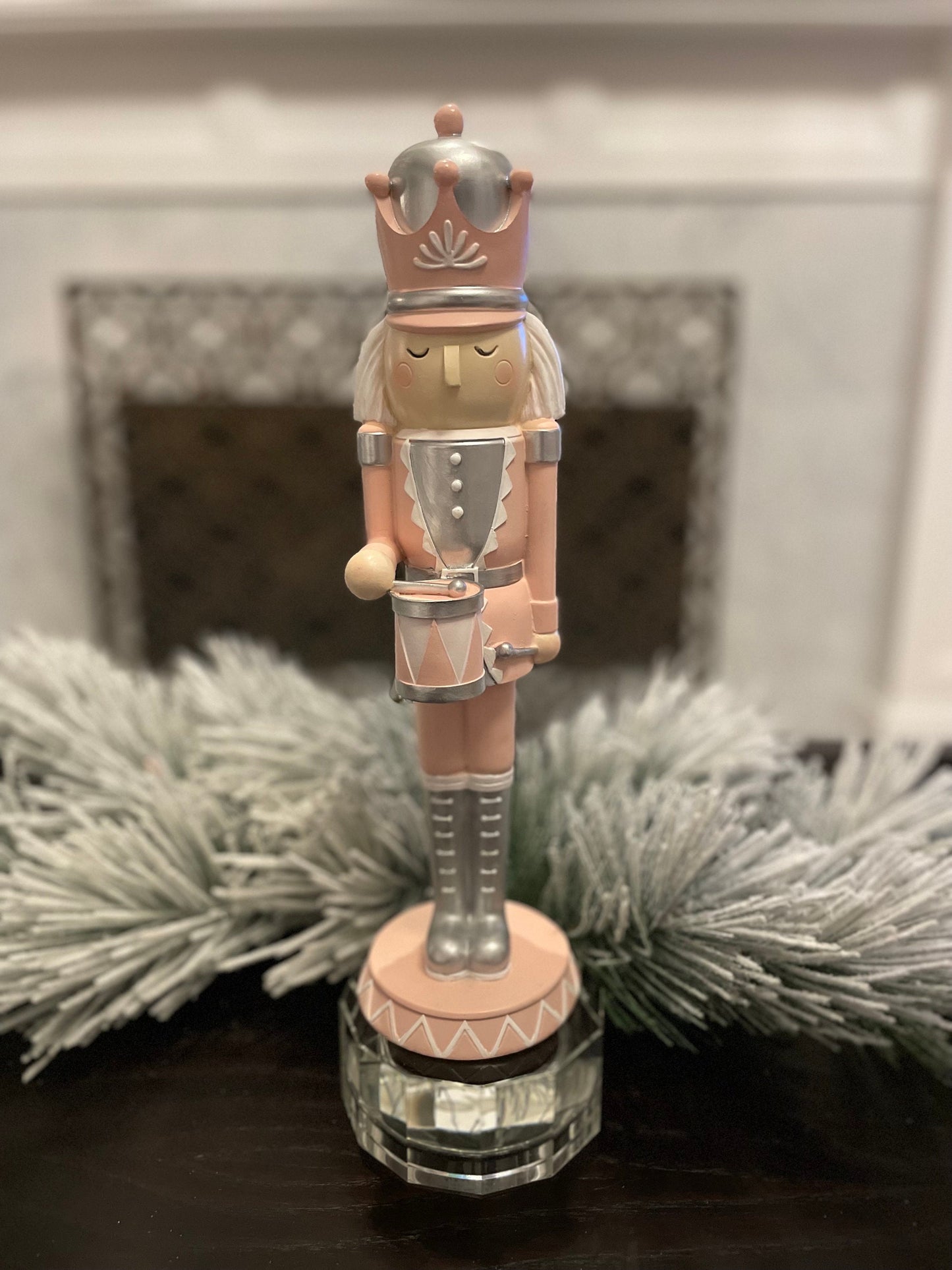 14” Resin nutcracker with drum.