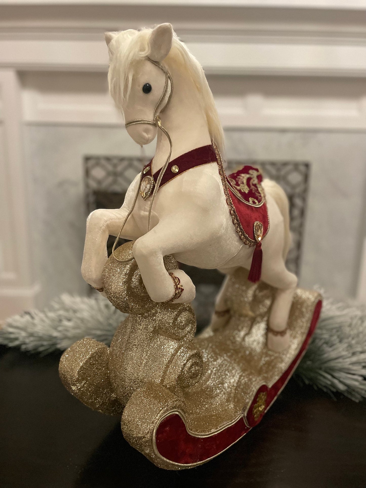 24”Hx 20” L. Jeweled Rocking horse. Mark Roberts.