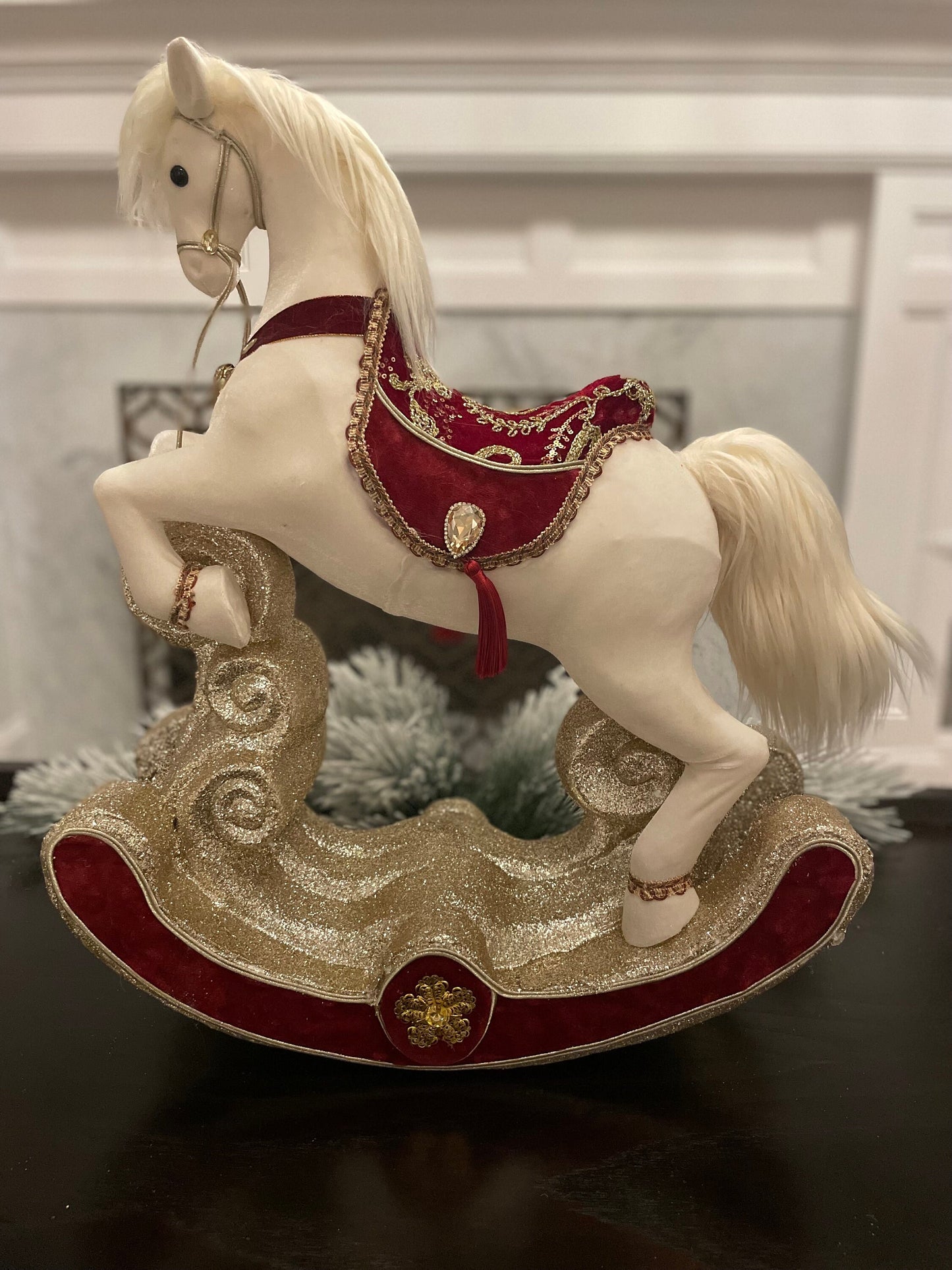 24”Hx 20” L. Jeweled Rocking horse. Mark Roberts.