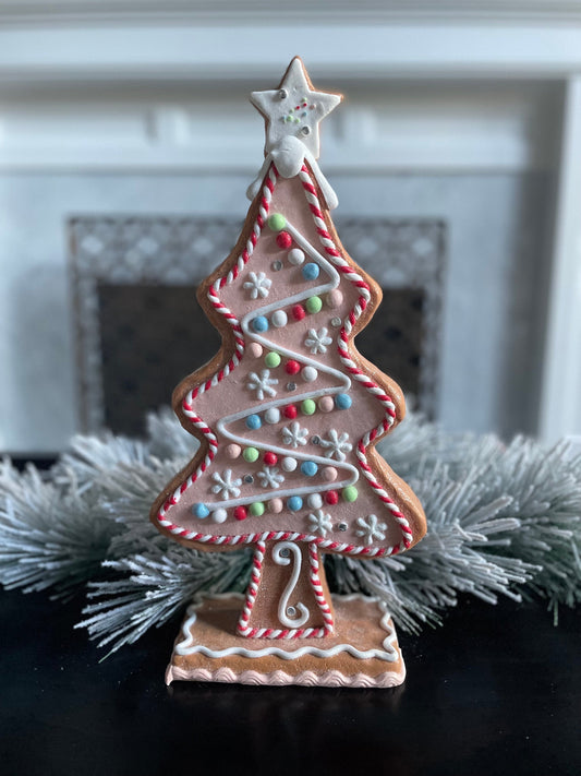 17” Candy Christmas tree. Christmas. Claydough. Pink.