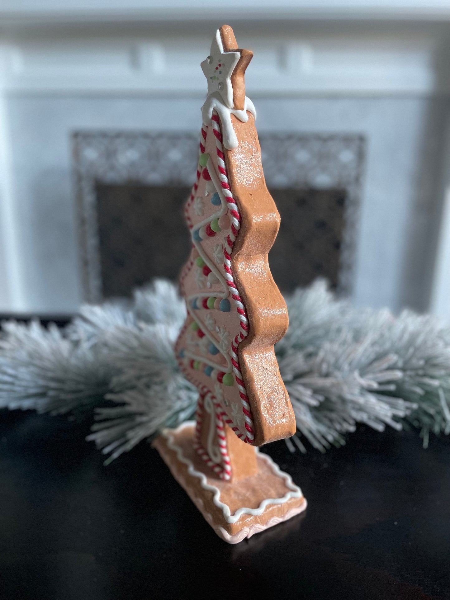 17” Candy Christmas tree. Christmas. Claydough. Pink.