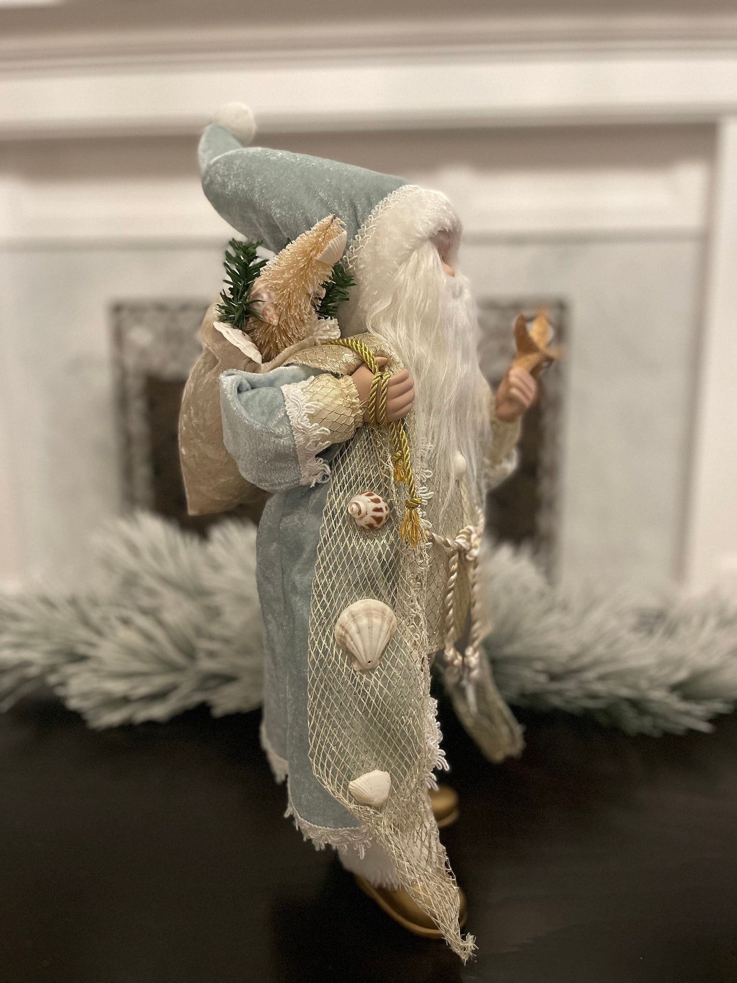 18" H. Sea Santa. Ocean Santa. Beach Santa.