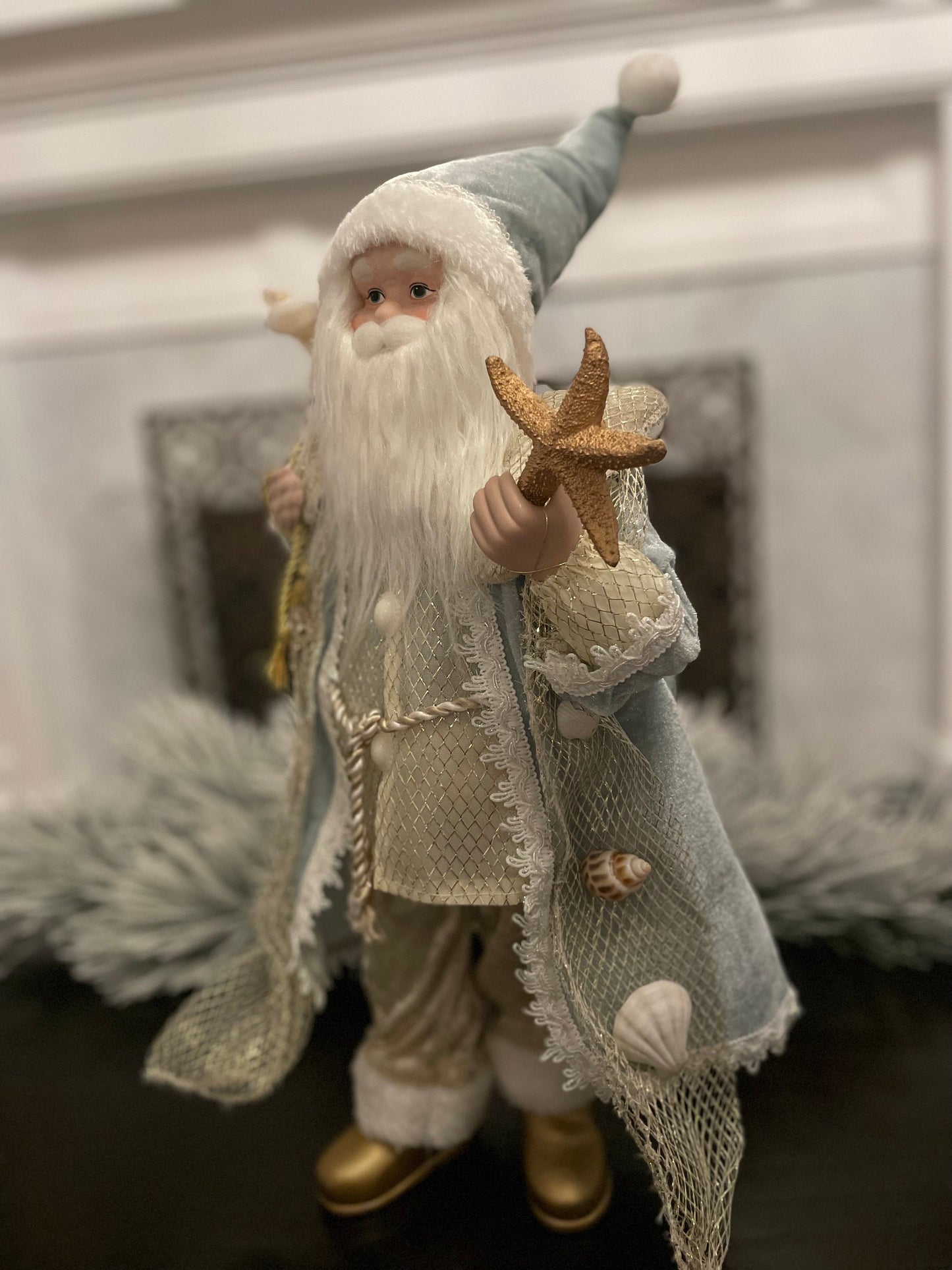 18" H. Sea Santa. Ocean Santa. Beach Santa.