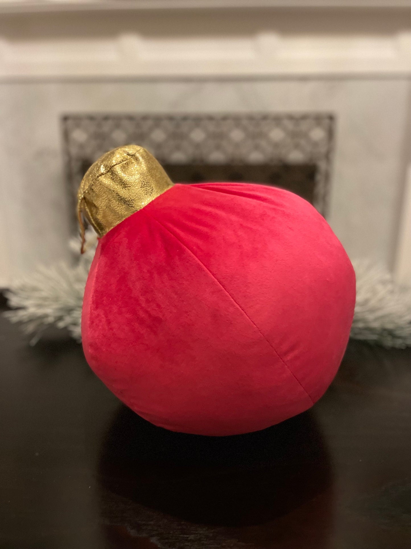 15” H x 10” W pink tabletop ornament/ under the tree ornament.