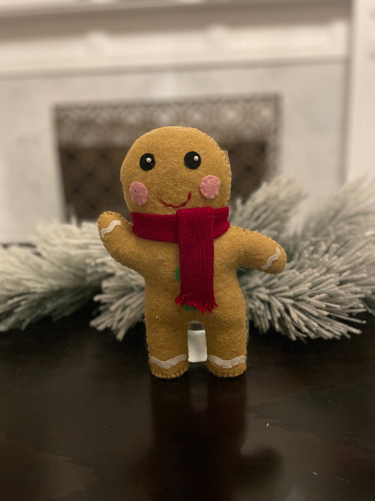 9.5”H gingerbread man ornament. candy Christmas.